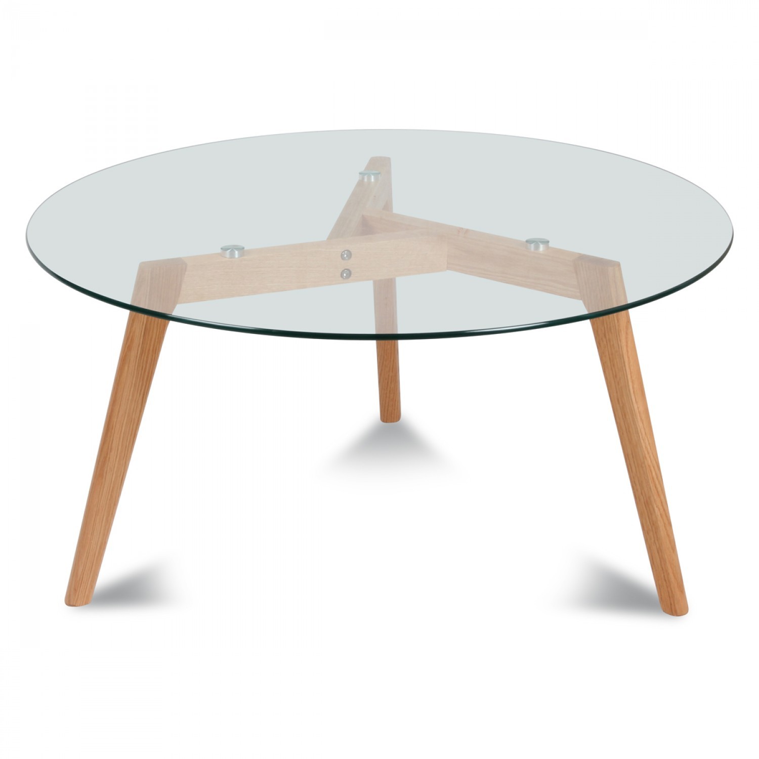 Table basse gigogne ronde en verre
