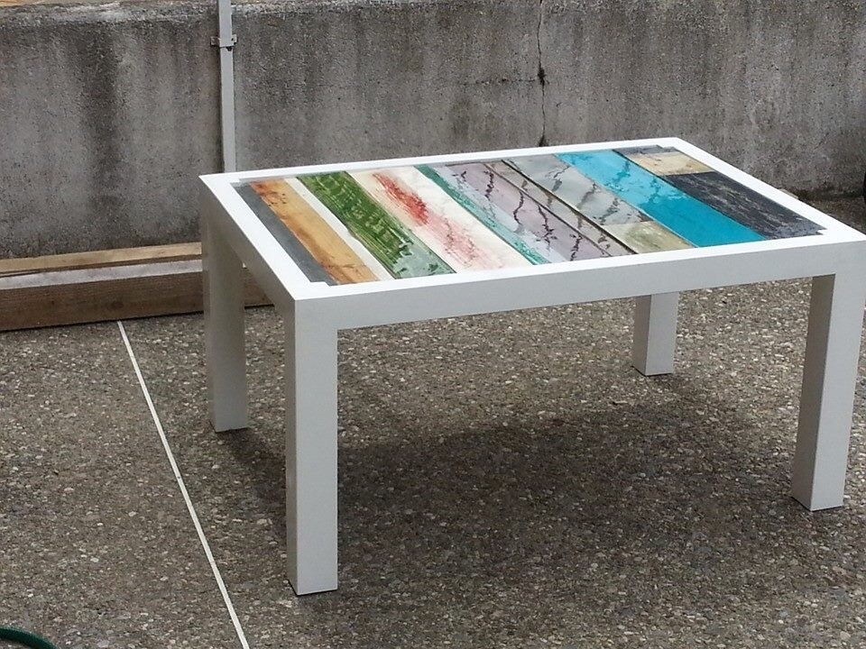 Table basse epoxy bois