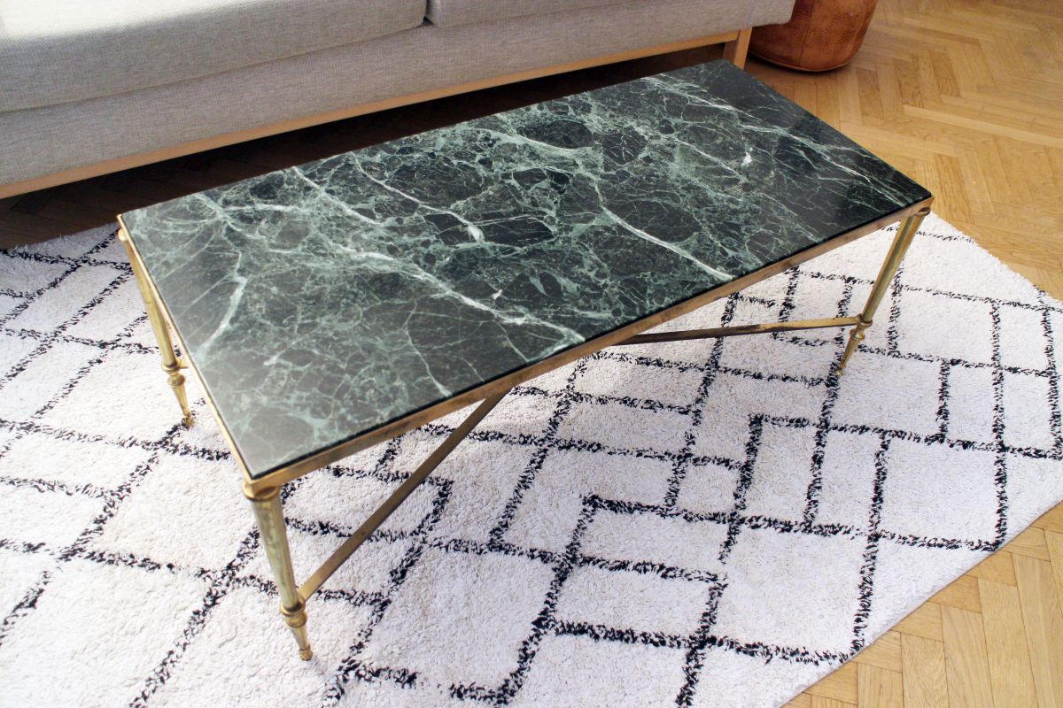 Table basse en marbre vert