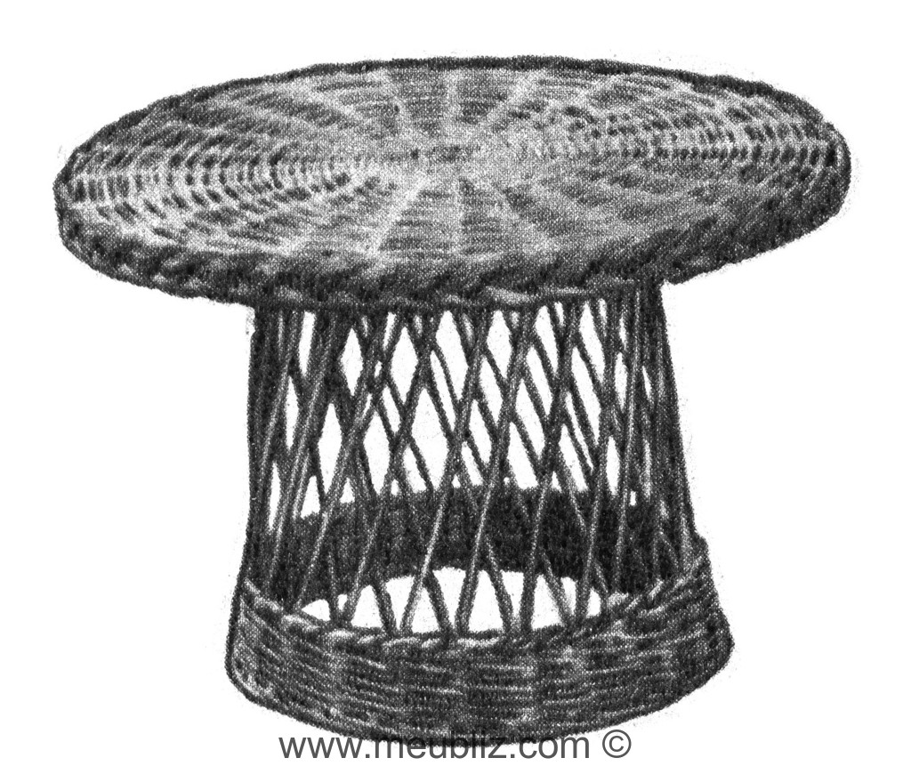 Table basse ronde osier