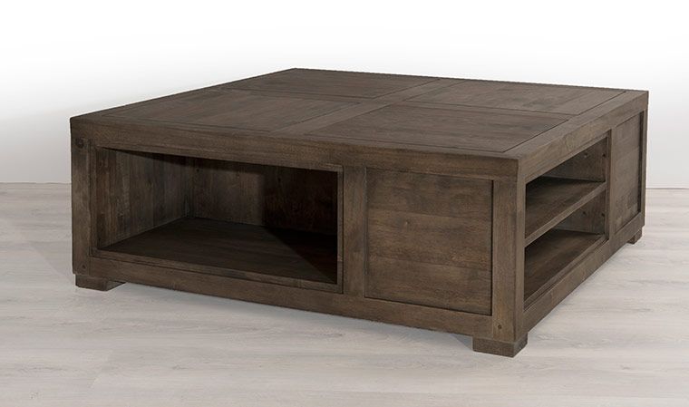 Table basse carre bois massif