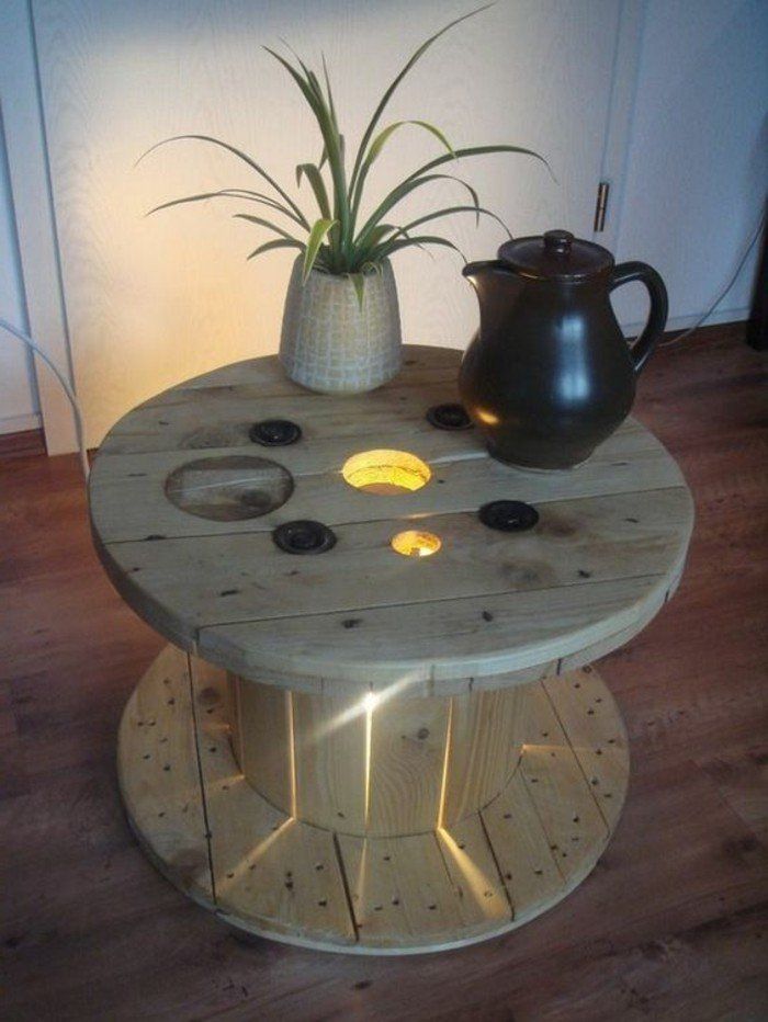 Table basse palette touret