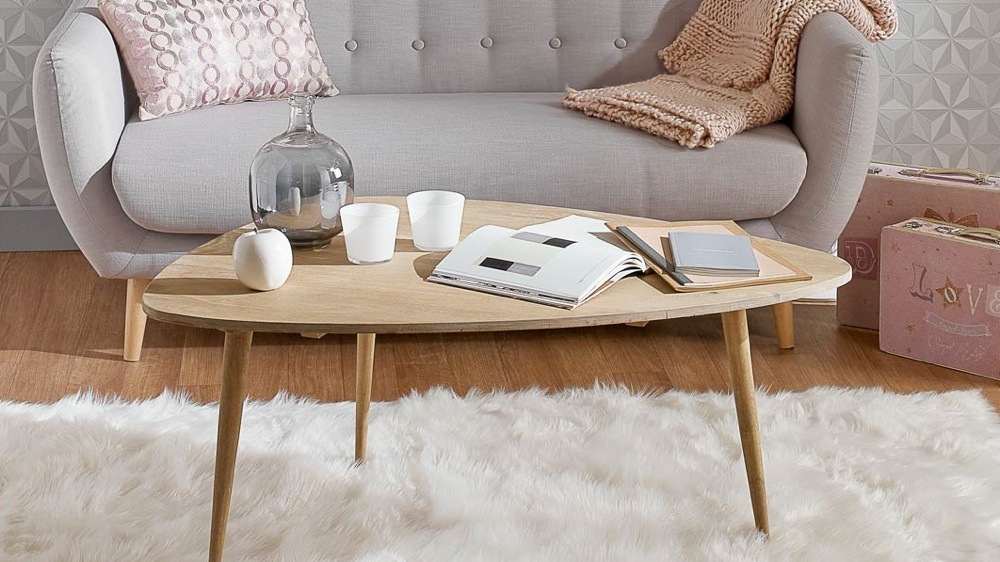 Table basse bois et fer maison du monde