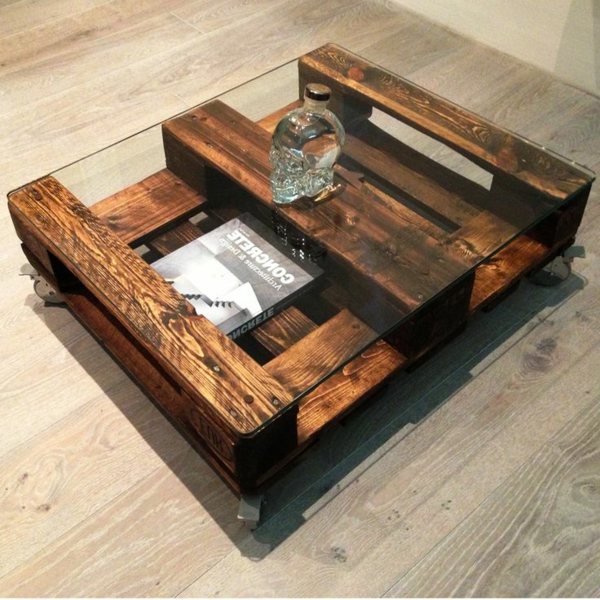 Table basse en bois palette