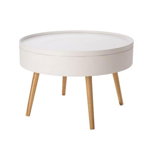 Table basse carré amovible coloris bois sonoma clair