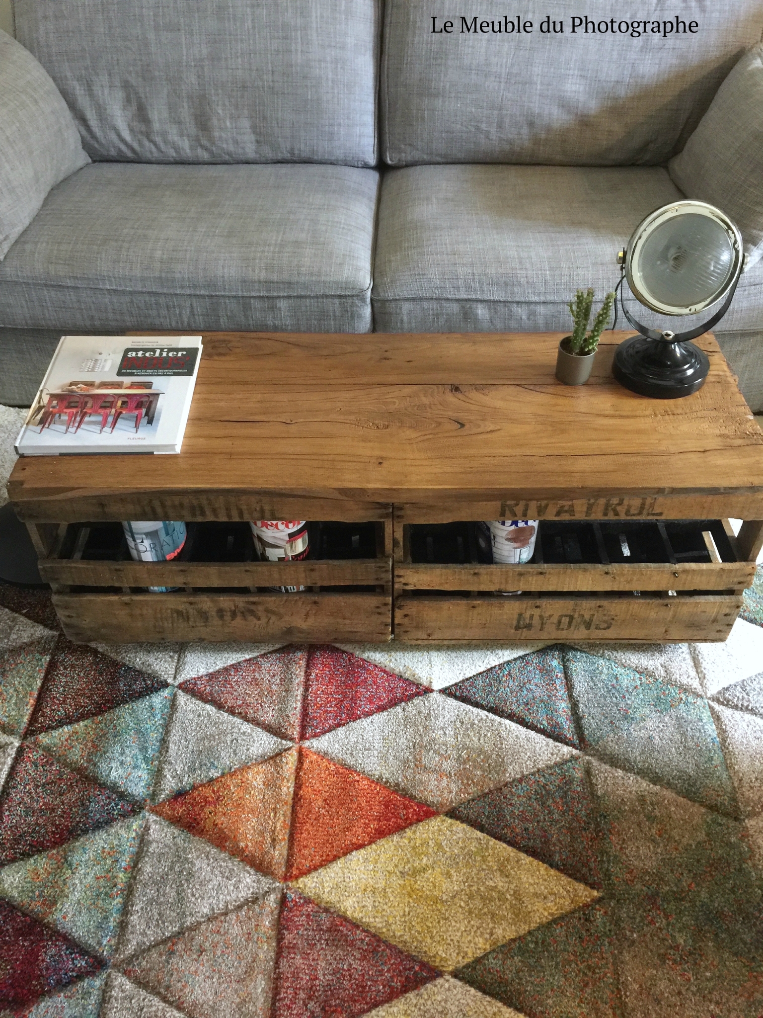 Table basse scandinave bois blanc