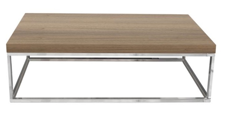 Table basse plateau bois pied blanc