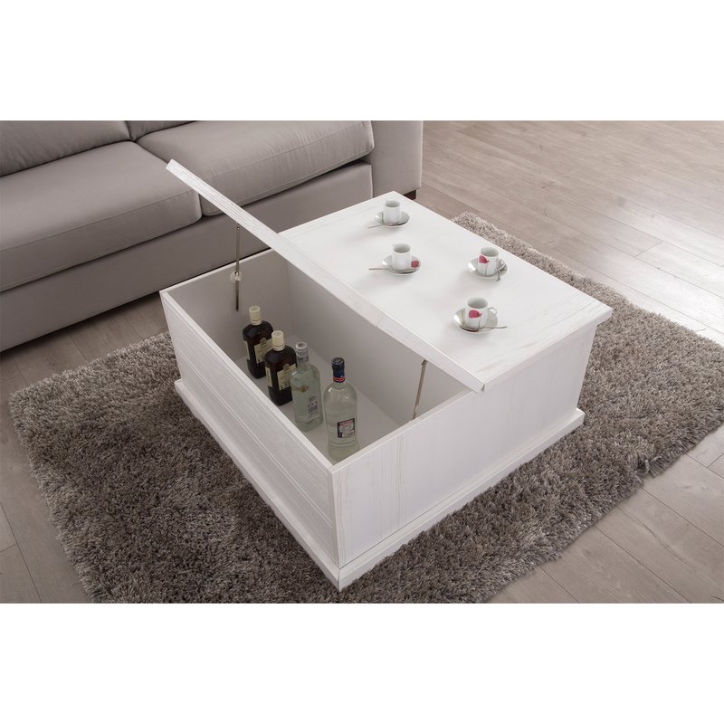 Table basse coffre plateau relevable