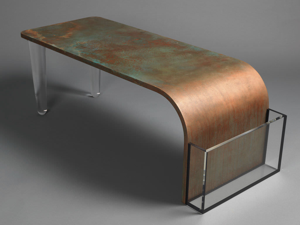 Table basse plexiglas bois