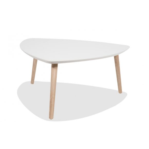 Table basse scandinave pied blanc