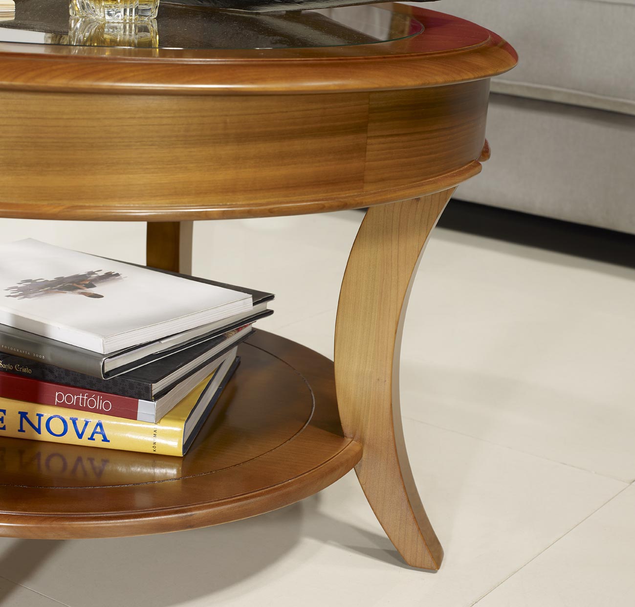 Table basse ronde louis philippe