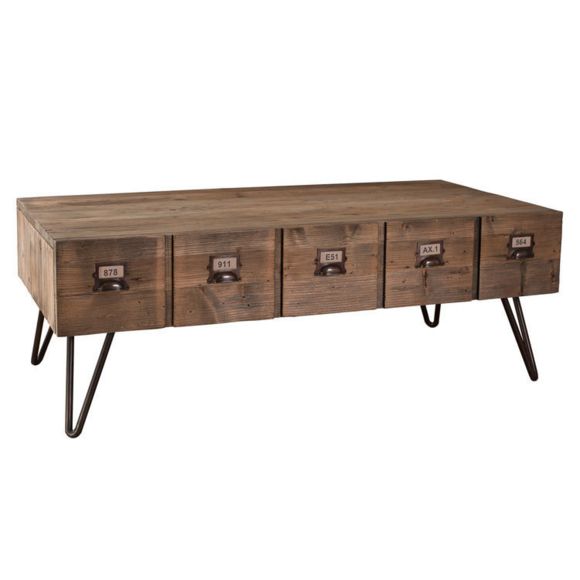 Table basse en bois avec tiroir