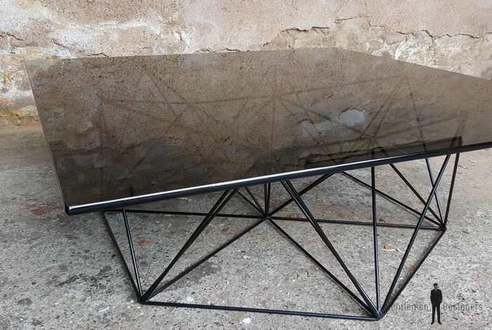 Table basse vintage pied metal