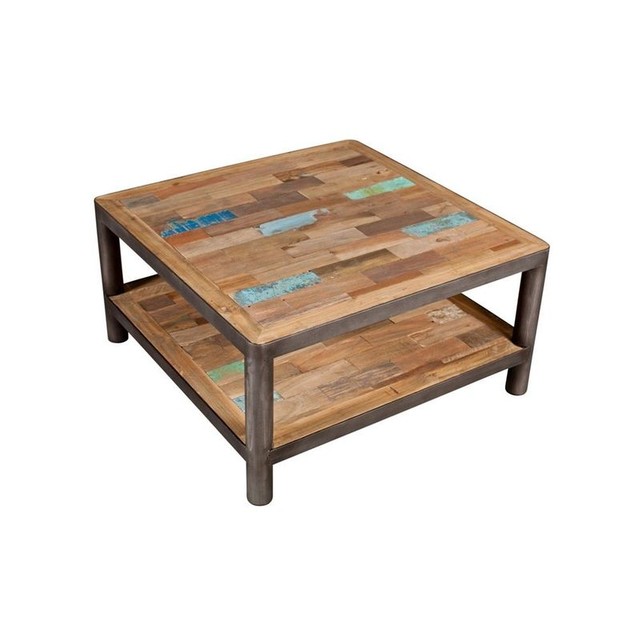 Table basse en bois carree