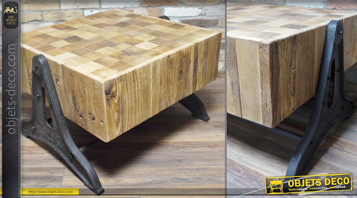 Table basse bois épais