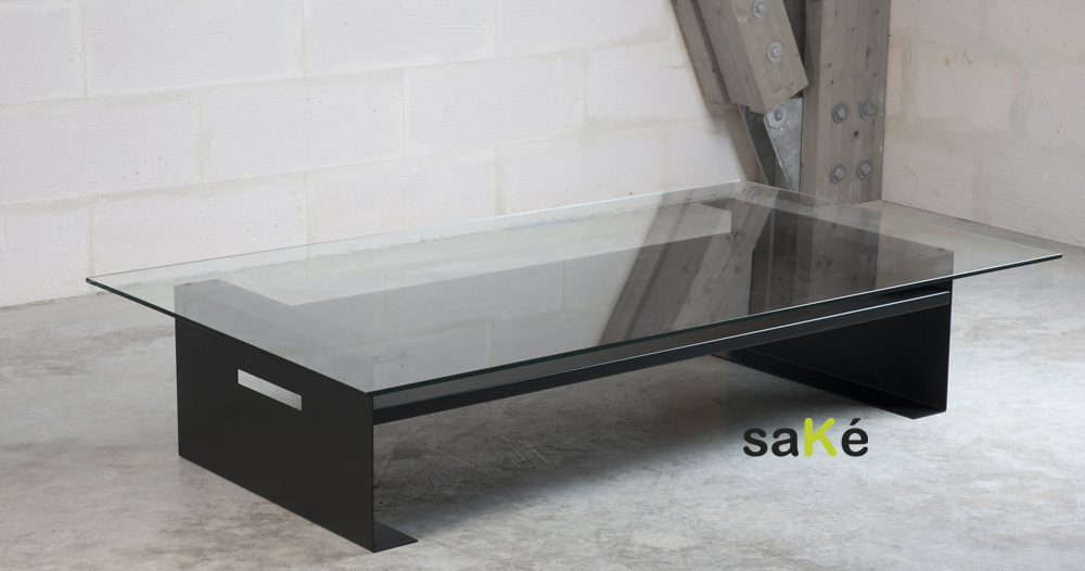 Table basse en verre sur mesure
