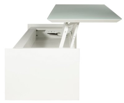Table basse relevable zen finition laqué noir