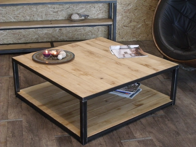 Faire une table basse en bois et metal