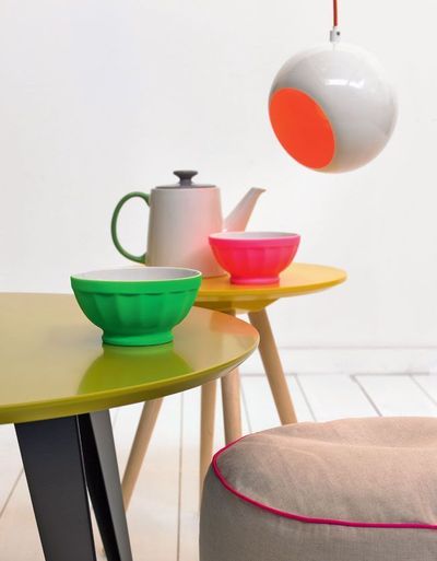 Table basse mdf laqué jaune la redoute 89 euros