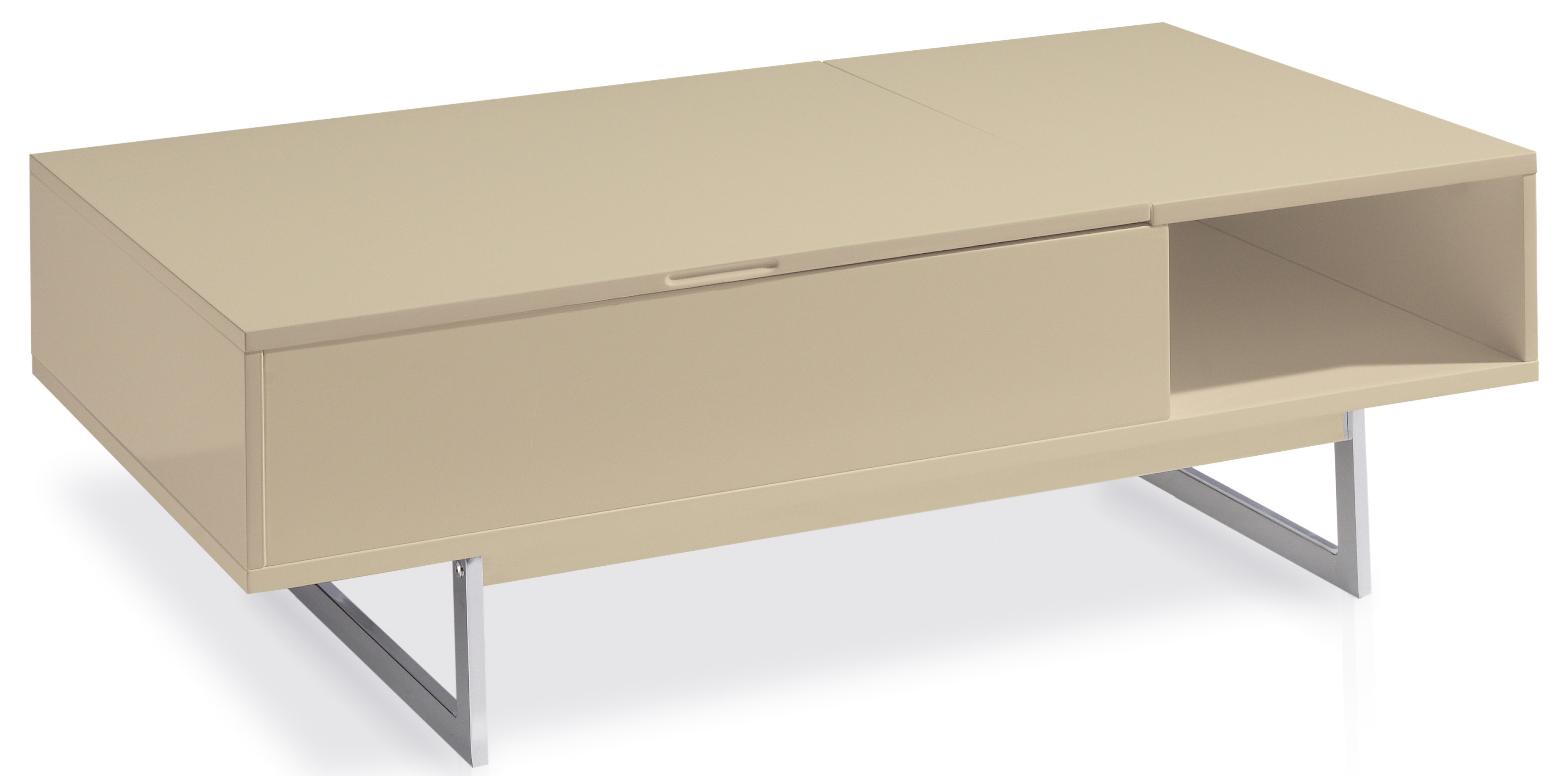 Table basse relevable taupe