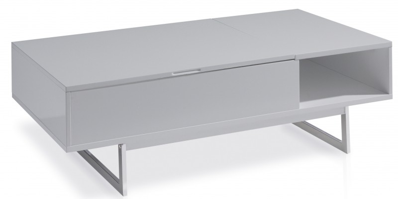 Table basse relevable gris laque