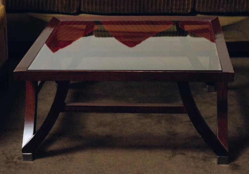 Table basse bois sombre