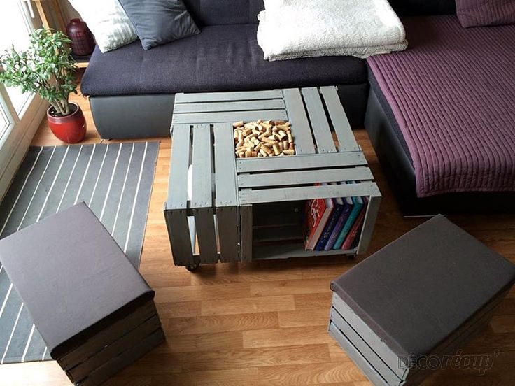 Comment faire une table basse avec des caisses en bois