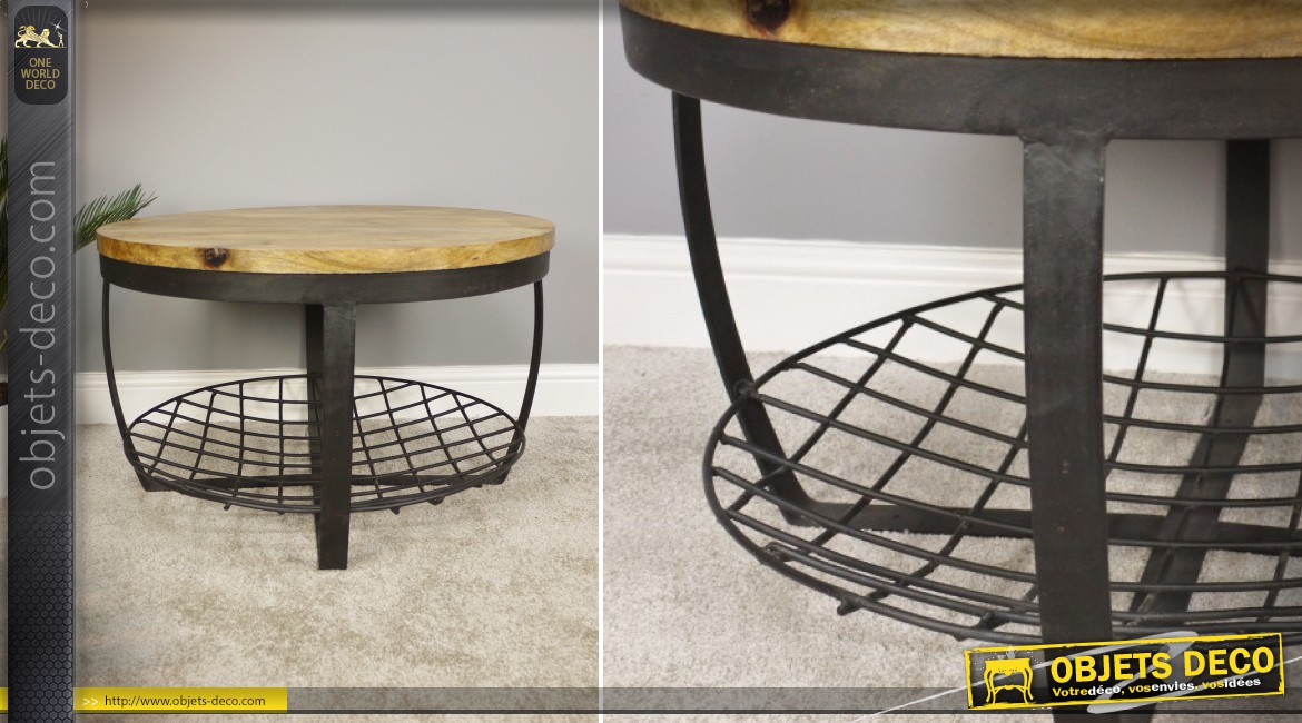 Table basse lames de bois