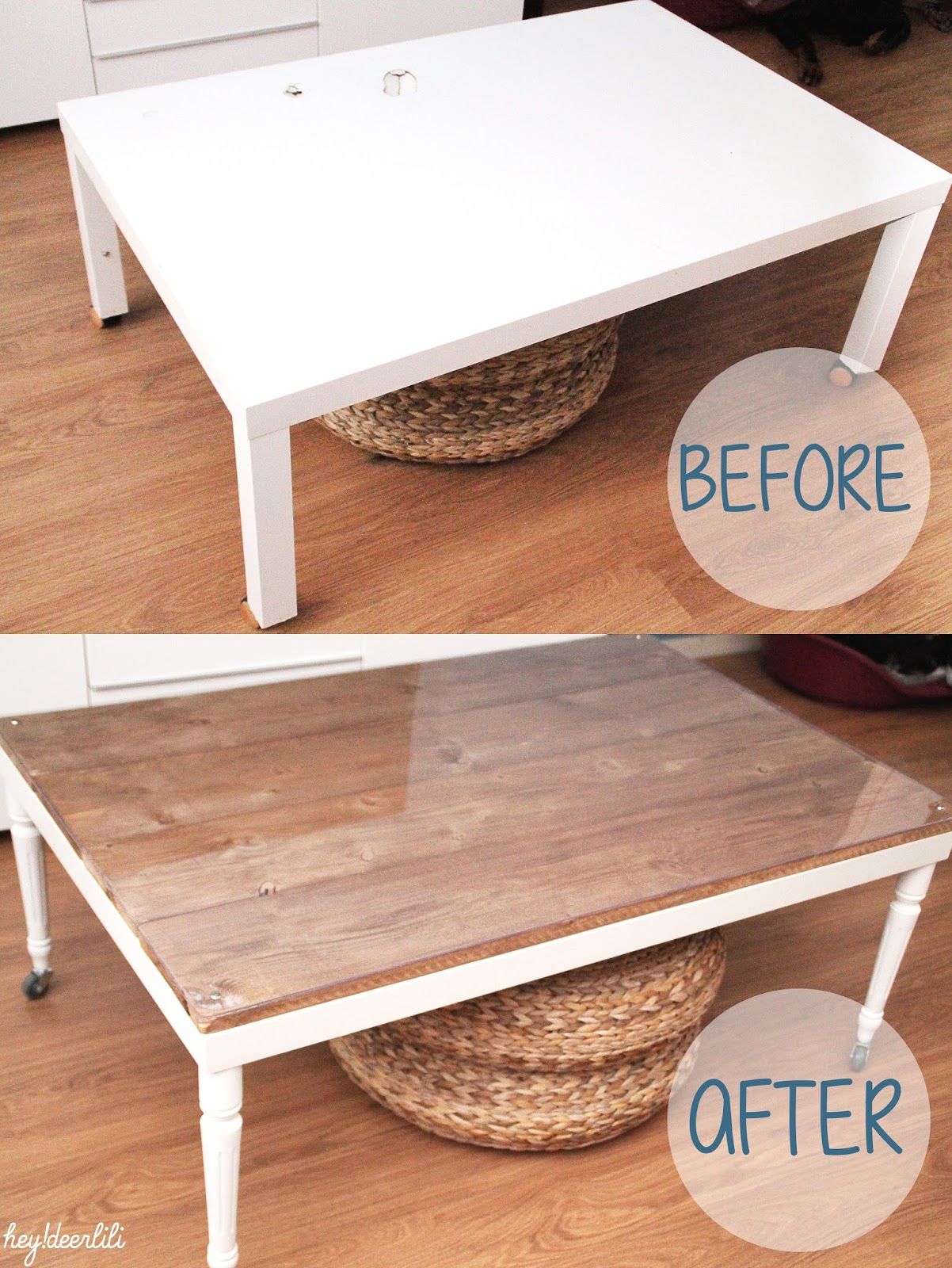 Table basse blanche bois ikea