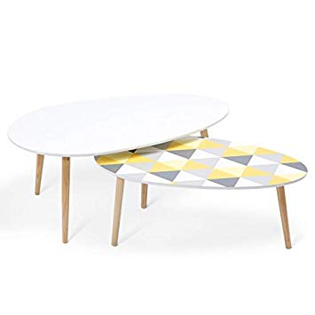 Table basse gigogne laquee