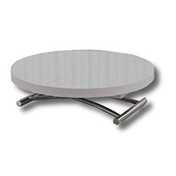 Table basse ronde relevable extensible