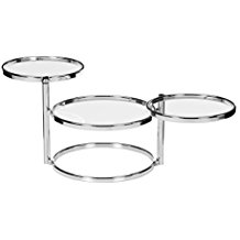 Table basse ronde 3 plateaux pivotants