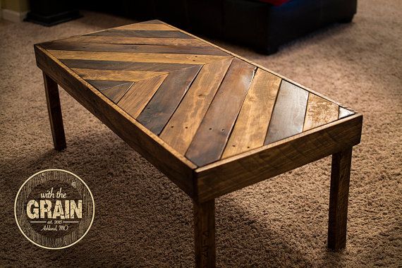 Table basse palette chevron