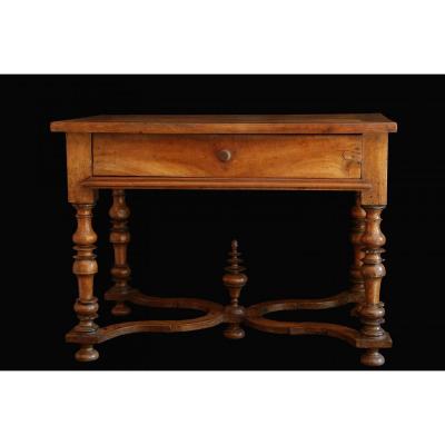 Table basse bois style louis xiv