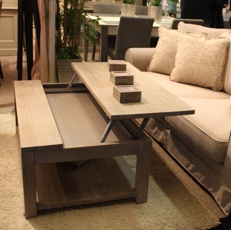 Table basse salon relevable bois