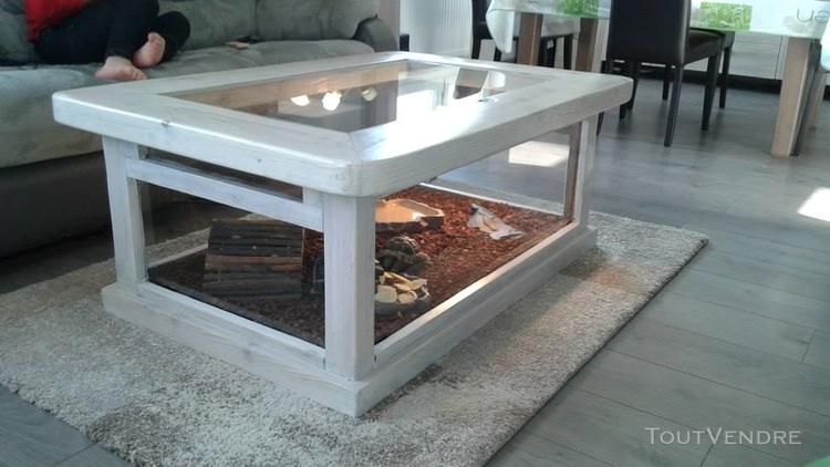 Table basse aquarium pour tortue
