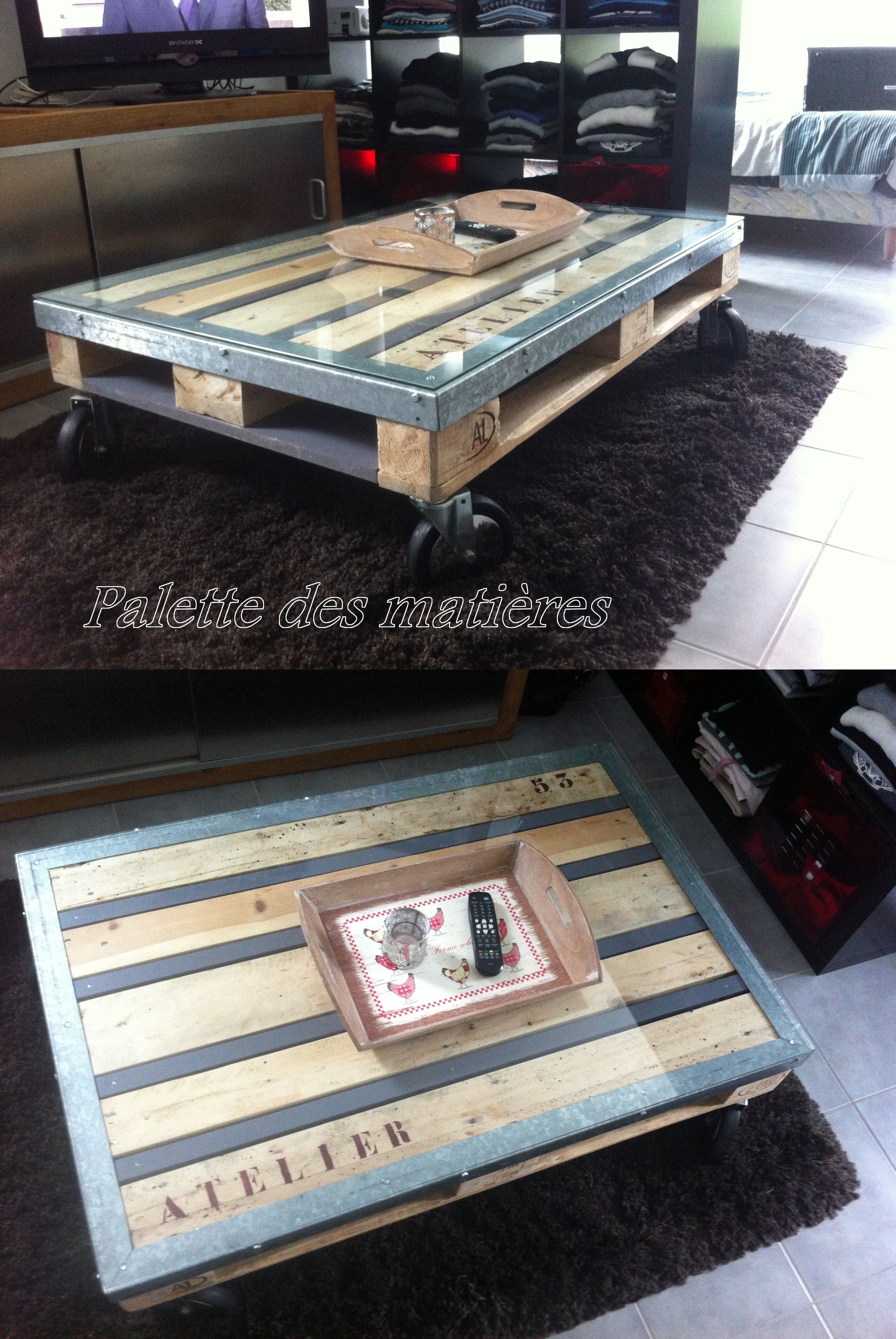Table basse palette couleur