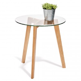 Table basse scandinave rose