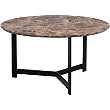 Table basse bois et marbre ancienne