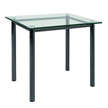 Table basse en verre trempé noir bora