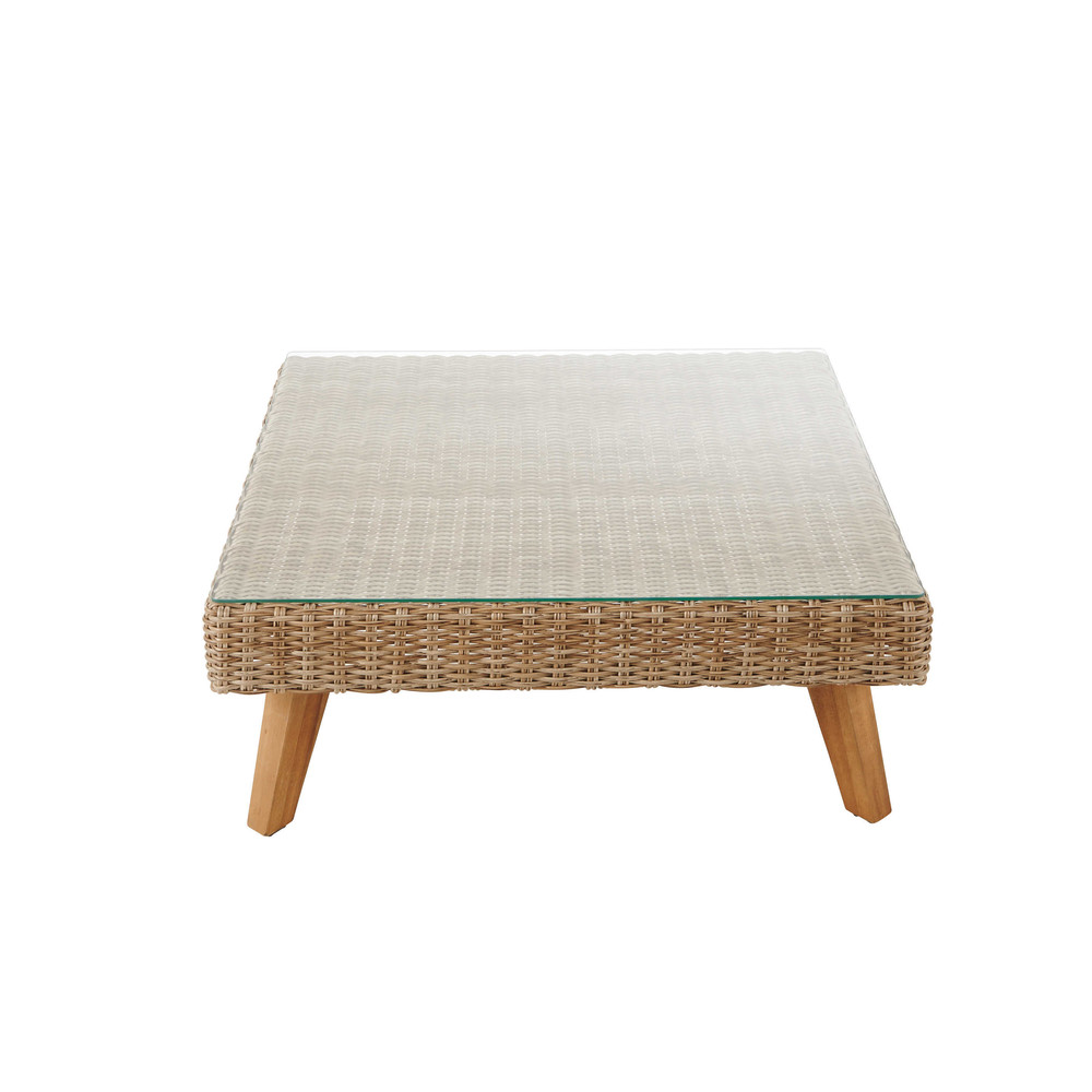 Table basse resine tressee maison du monde