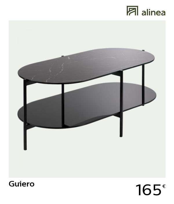 Table basse argent alinea