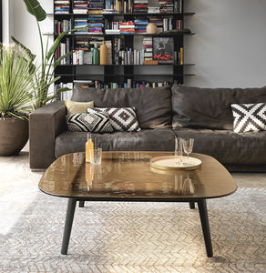 Table basse en bois rectangulaire plateau pivotant l80 cm bristol
