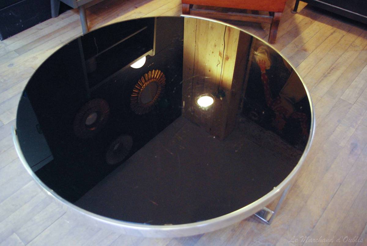 Table basse ronde annee 70