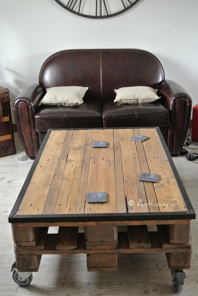 Table basse caisse palette