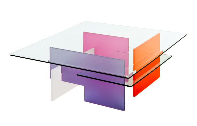 Table basse design plexiglas