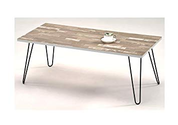 Table basse plateau bois pied metal