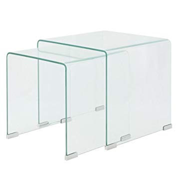 Table basse gigogne verre trempé