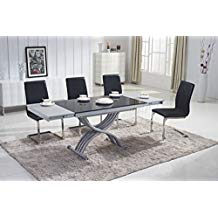 Table basse relevable extensible noir laquée smart xxl