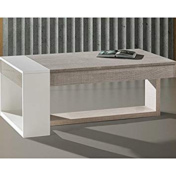 Table basse plateau relevable chene clair